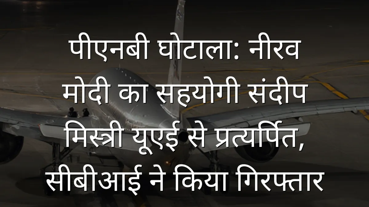 पीएनबी घोटाला: नीरव मोदी का सहयोगी संदीप मिस्त्री यूएई से प्रत्यर्पित, सीबीआई ने किया गिरफ्तार