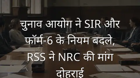 चुनाव आयोग ने SIR और फॉर्म-6 के नियम बदले, RSS ने NRC की मांग दोहराई